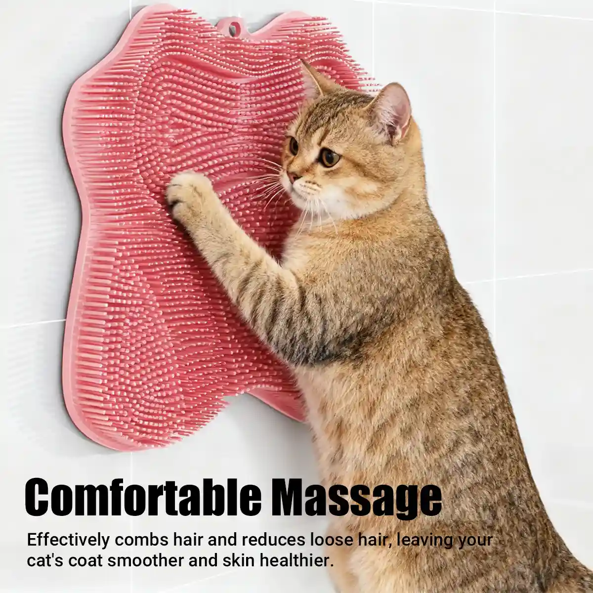 Cat Self Groomer Brush Wall-Mounted Silicone Grooming Pad for Cats - Image 8