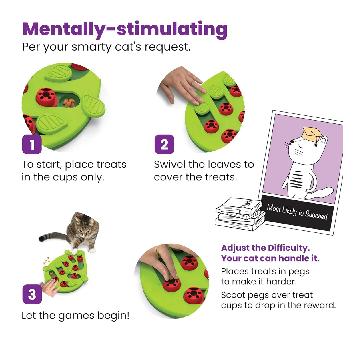 Cat Slow Feeder Bowl Puzzle Interactive Enrichment Toy Pet Educational Non-Toxic - Image 8