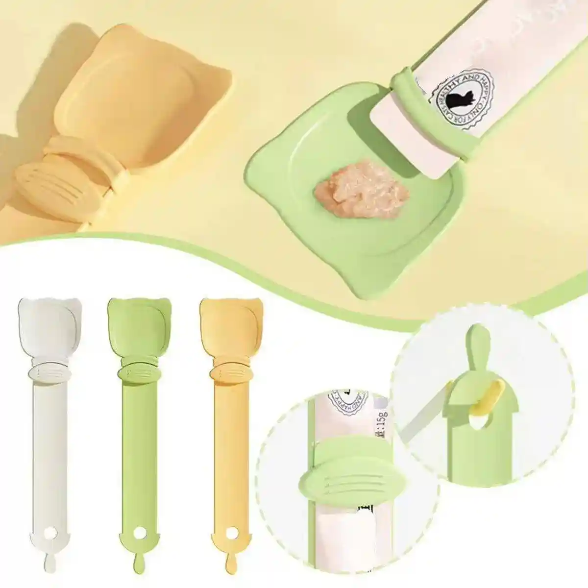 Cat Strip Feeding Spoon Easy-to-Clean Anti-Bite Pet Feeder - Image 10