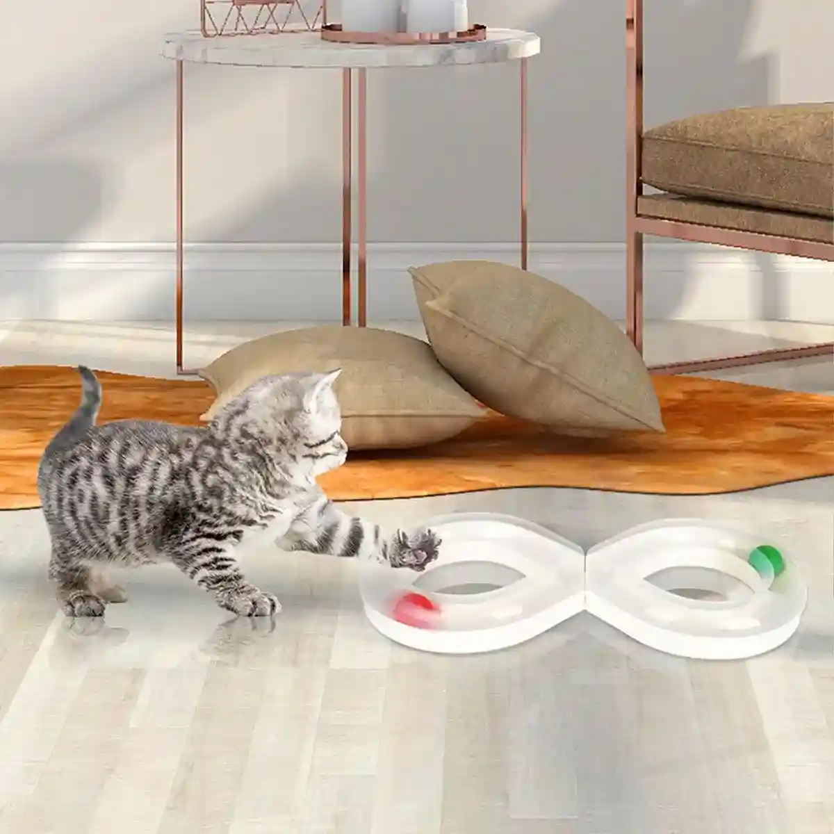 Cat Tunnel Turntable Toy for Cats Interactive Play Fun - Image 13
