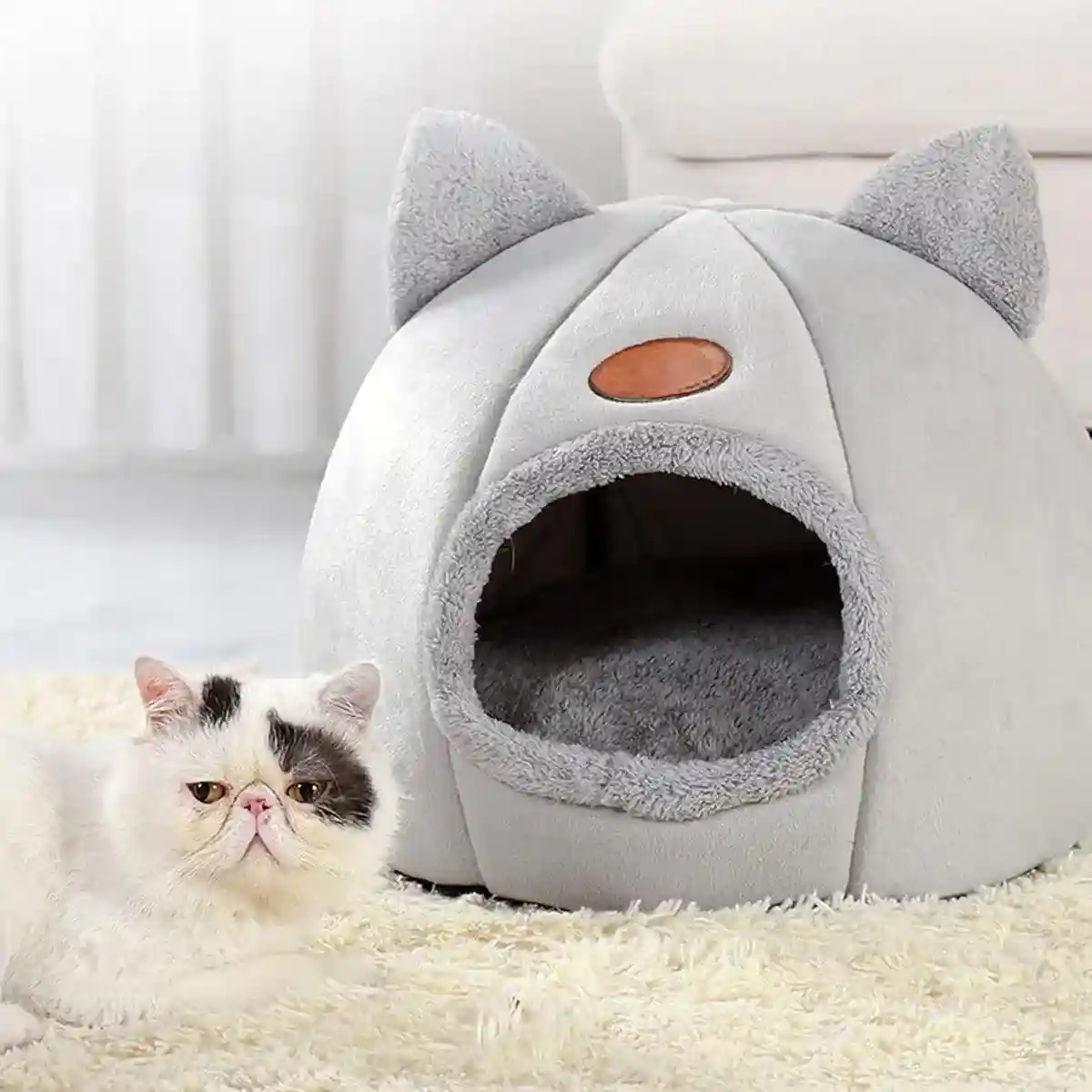 Cat Warm Cozy Pet Bed Indoor Cat Litter House for Cold Weather - Image 13