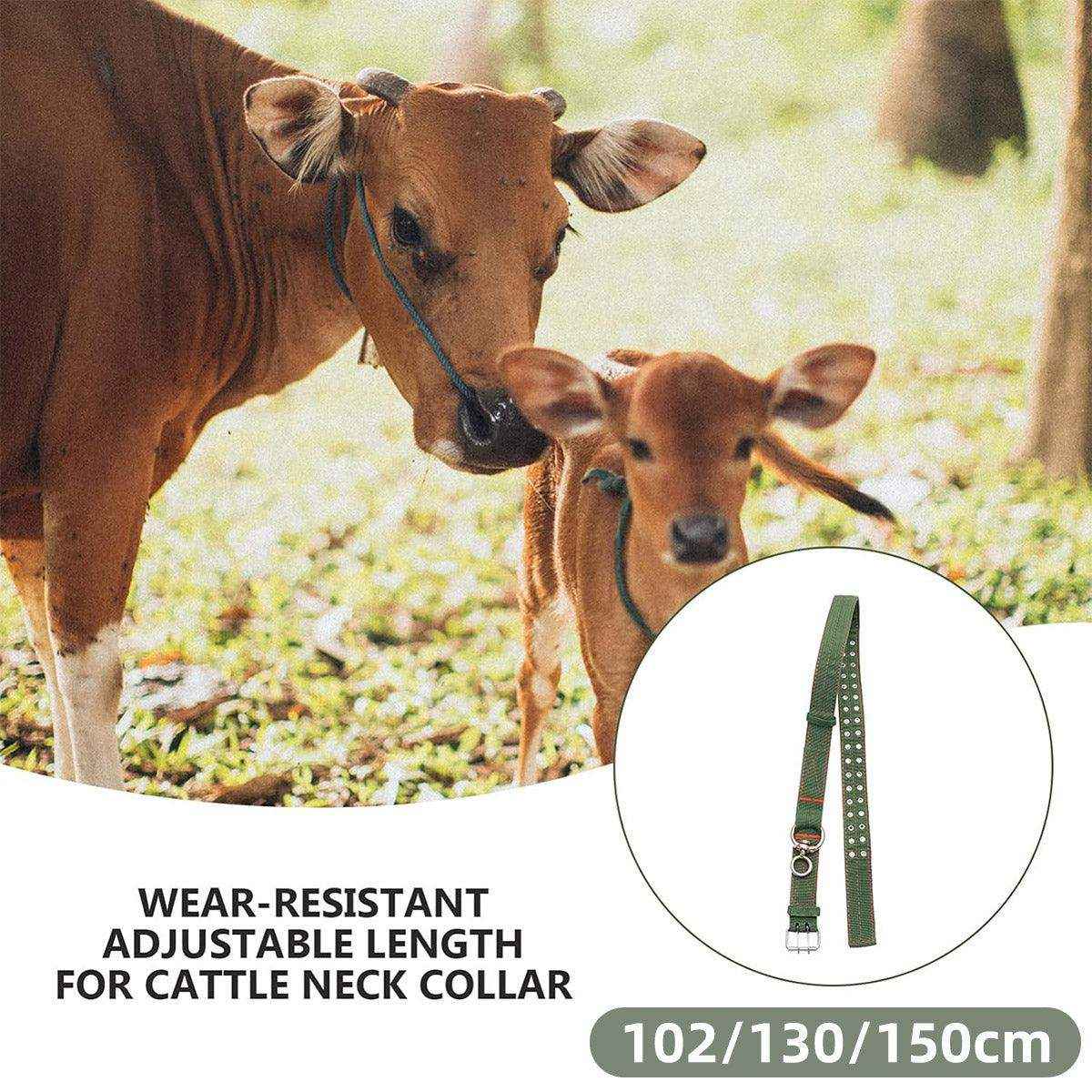 Heavy-Duty Adjustable Cattle Collar with Metal Buckle Wear-Resistant Canvas - Image 8