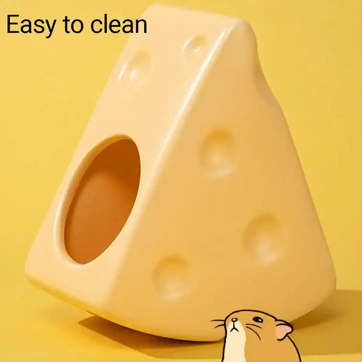 Ceramic Cheese Shaped Pet Nest Cozy Resting Place for Small Pets - Image 11