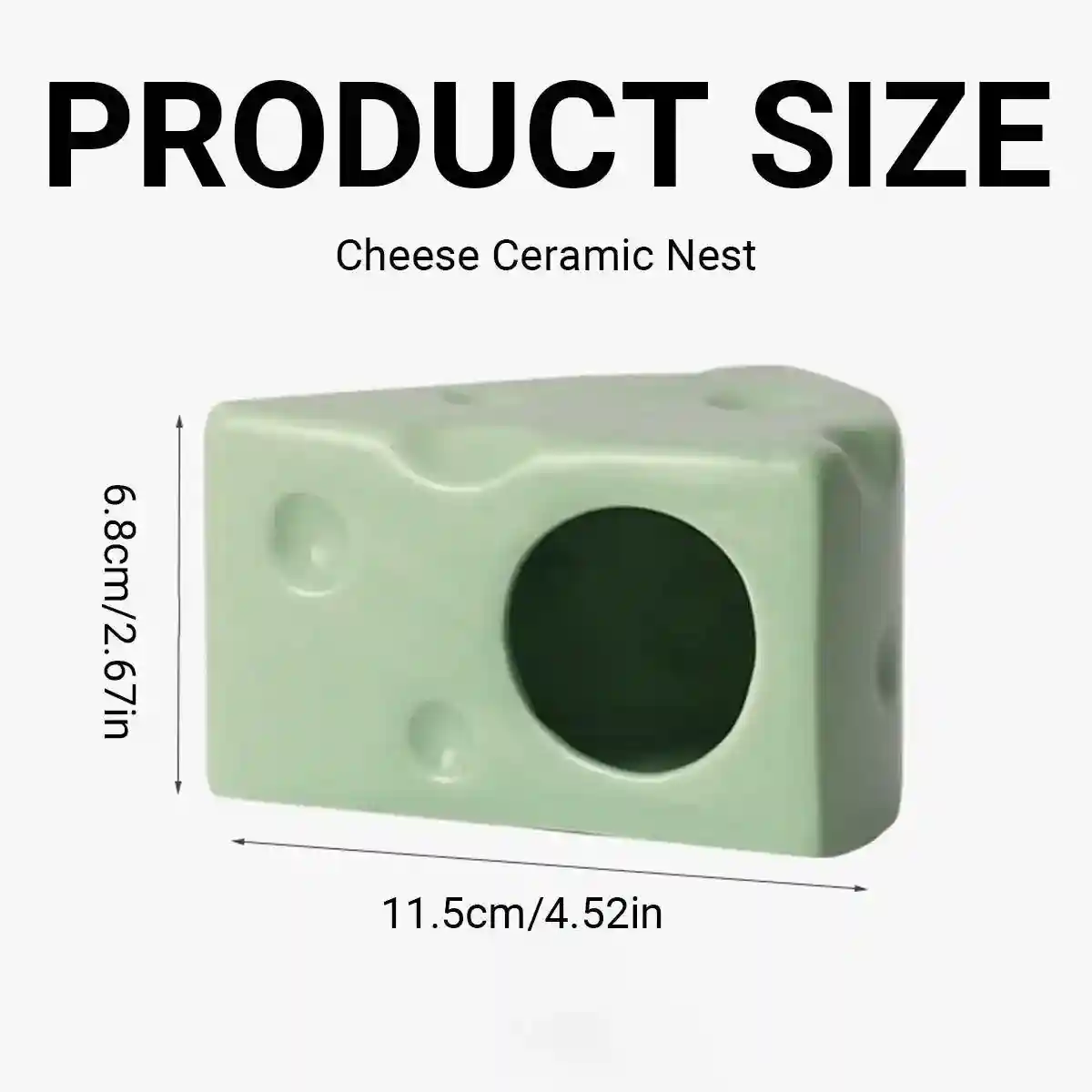 Ceramic Cheese Shaped Pet Nest Cozy Resting Place for Small Pets - Image 12