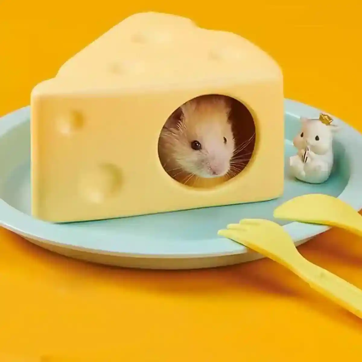 Ceramic Cheese Shaped Pet Nest Cozy Resting Place for Small Pets - Image 13