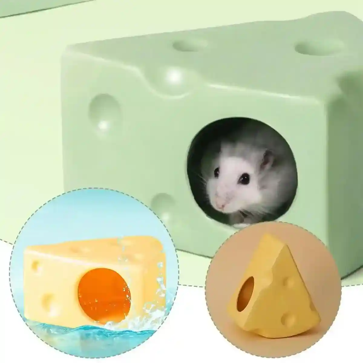 Ceramic Cheese Shaped Pet Nest Cozy Resting Place for Small Pets - Image 16