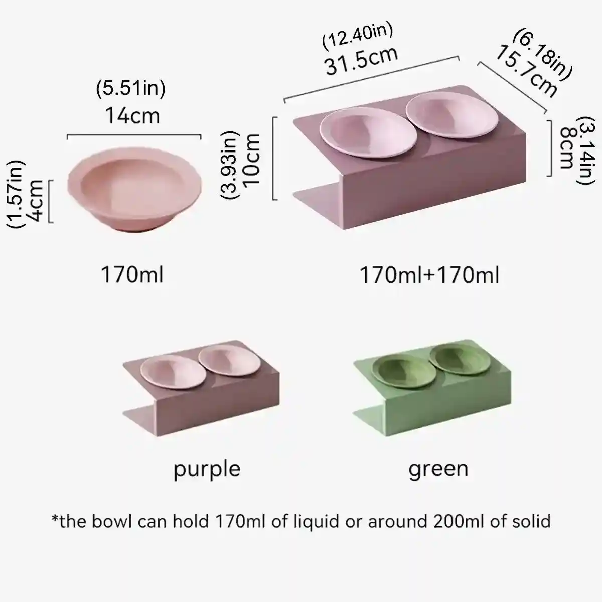 Ceramic Double Cat Bowl with Tilt Stand Elevated Pet Feeder for Comfort - Image 14