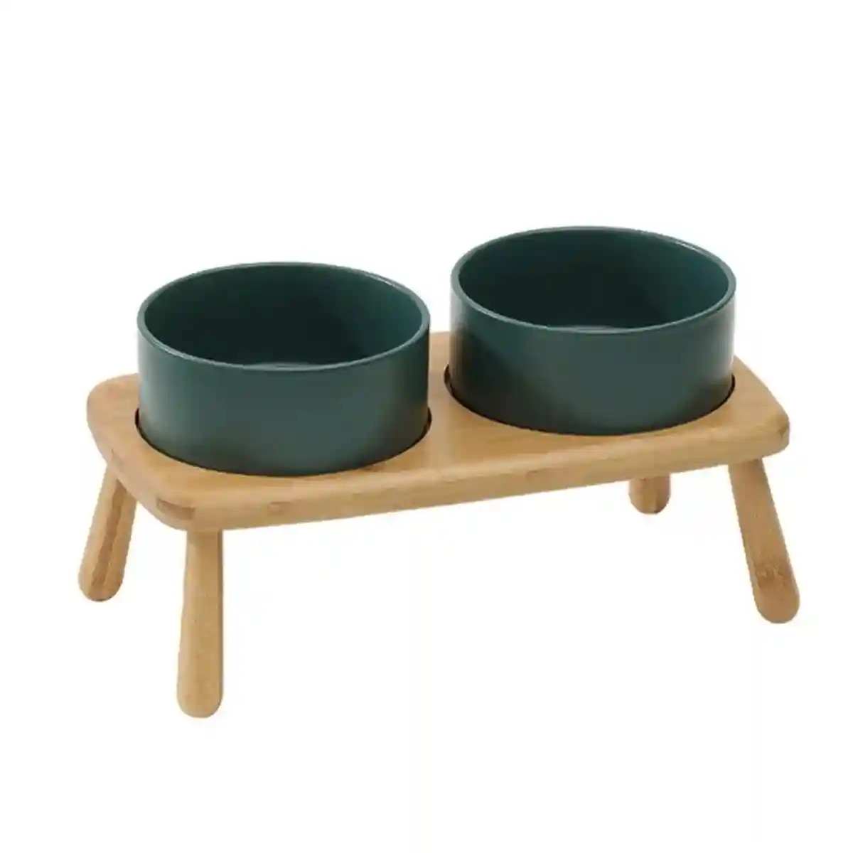 Anti-Slip Ceramic Pet Bowl with Elevated Wooden Stand - Image 14