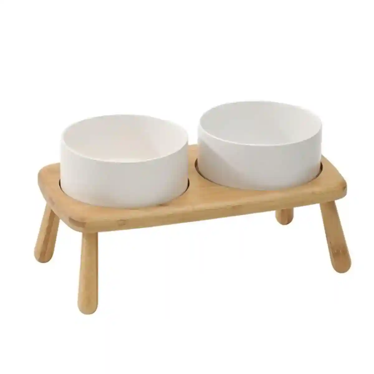 Anti-Slip Ceramic Pet Bowl with Elevated Wooden Stand - Image 15