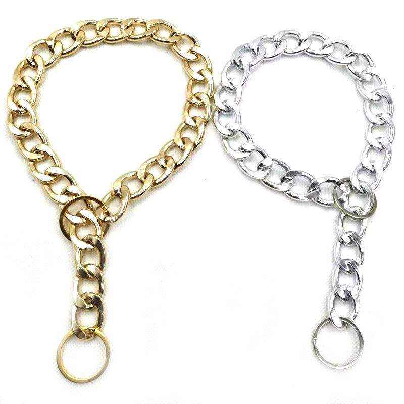 Heavy-Duty Dog Chain Collar Silver - Image 4