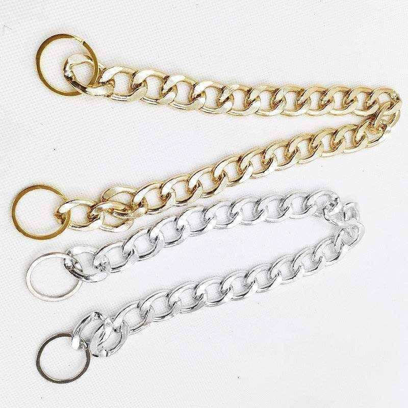 Heavy-Duty Dog Chain Collar Silver - Image 5