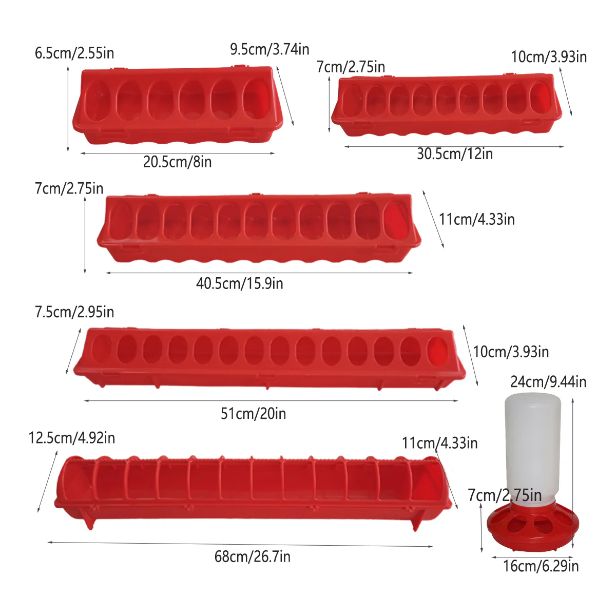 Chicken Feeder Trough Plastic Mesh Connectable Poultry Feed Trough for Coop Use - Image 14