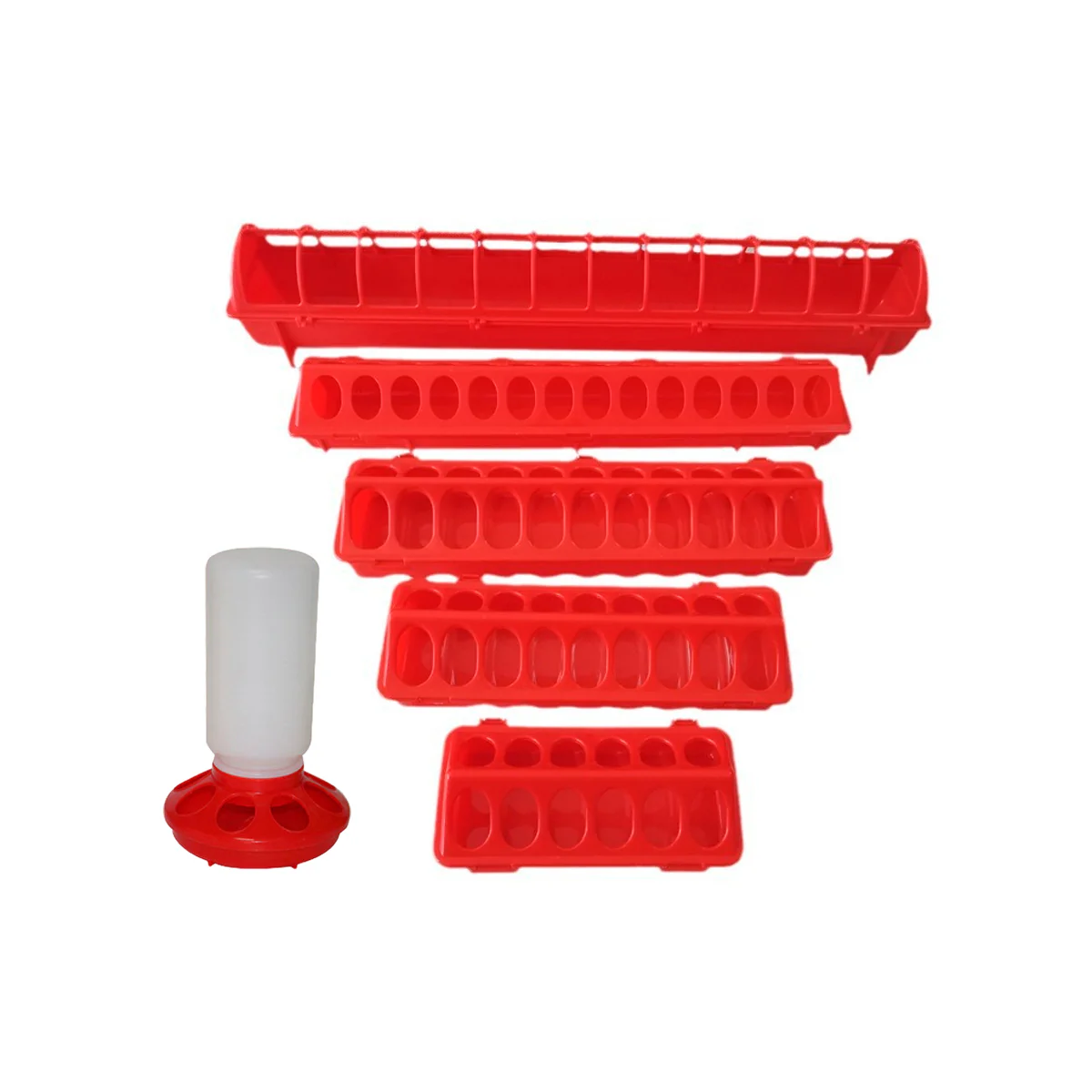 Chicken Feeder Trough Plastic Mesh Connectable Poultry Feed Trough for Coop Use - Image 15