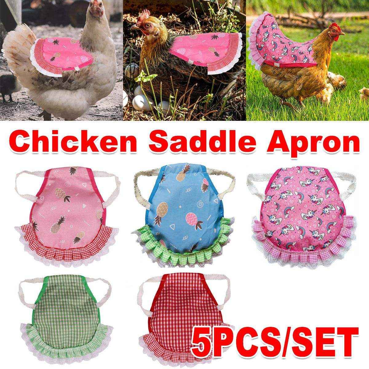 5PC Chicken Saddle Apron for Hen Protection Feather Regeneration & Comfort - Image 2