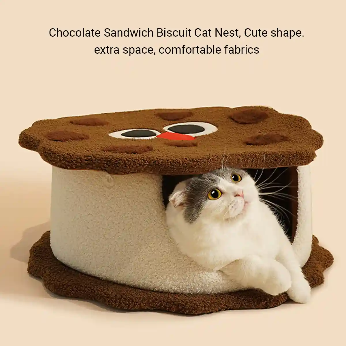 Chocolate Biscuit Cat Bed - Image 10