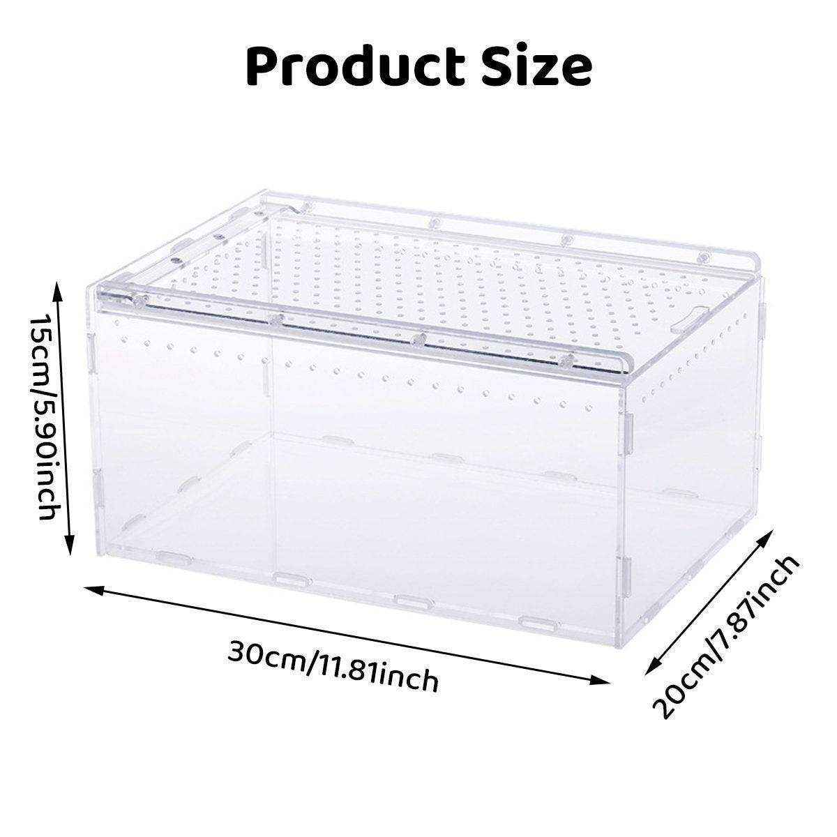 Clear Slide Lid Pet Box Reptile Breeding Habitat Reptile Tank - Image 9