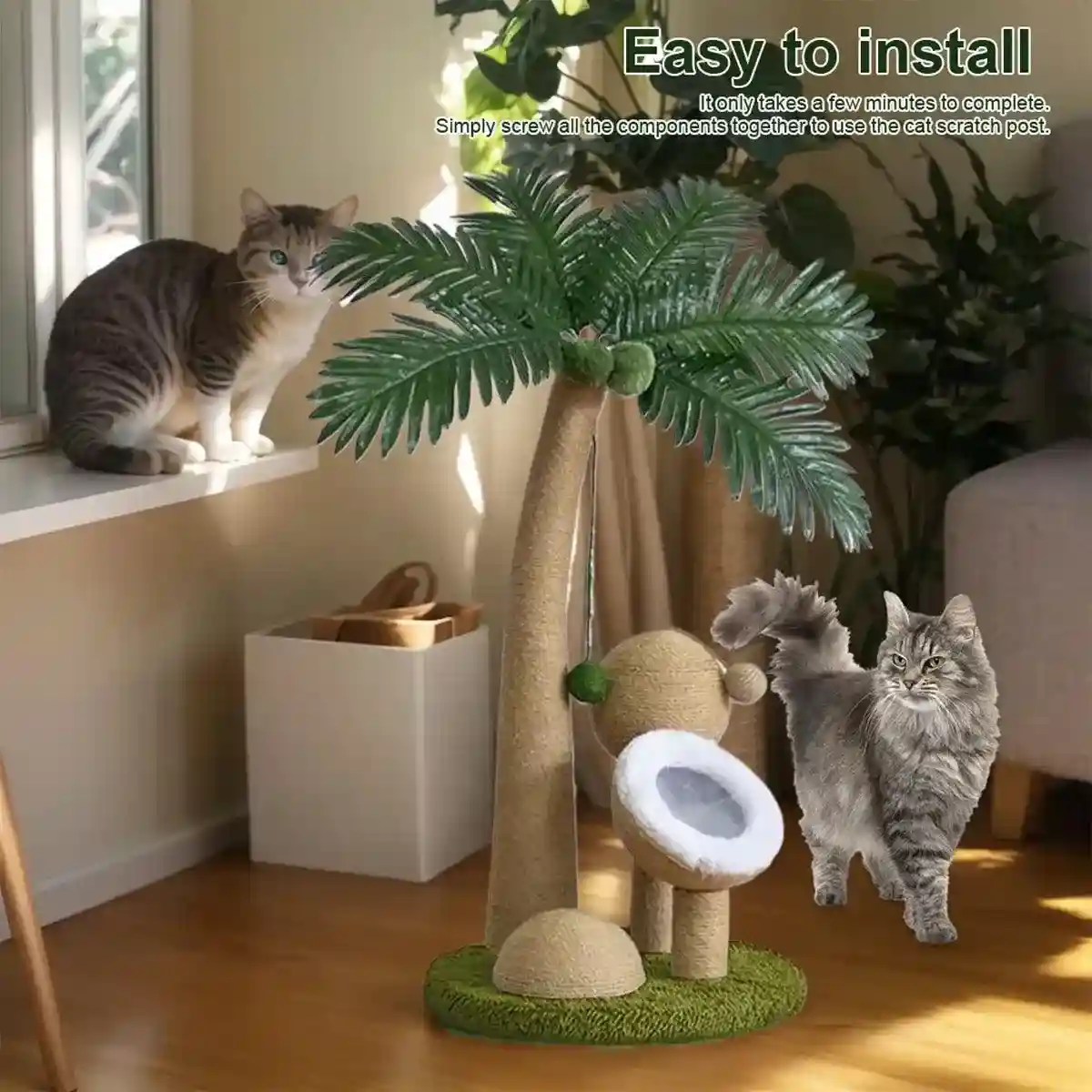 Coconut Tree Cat Scratching Post - Image 10