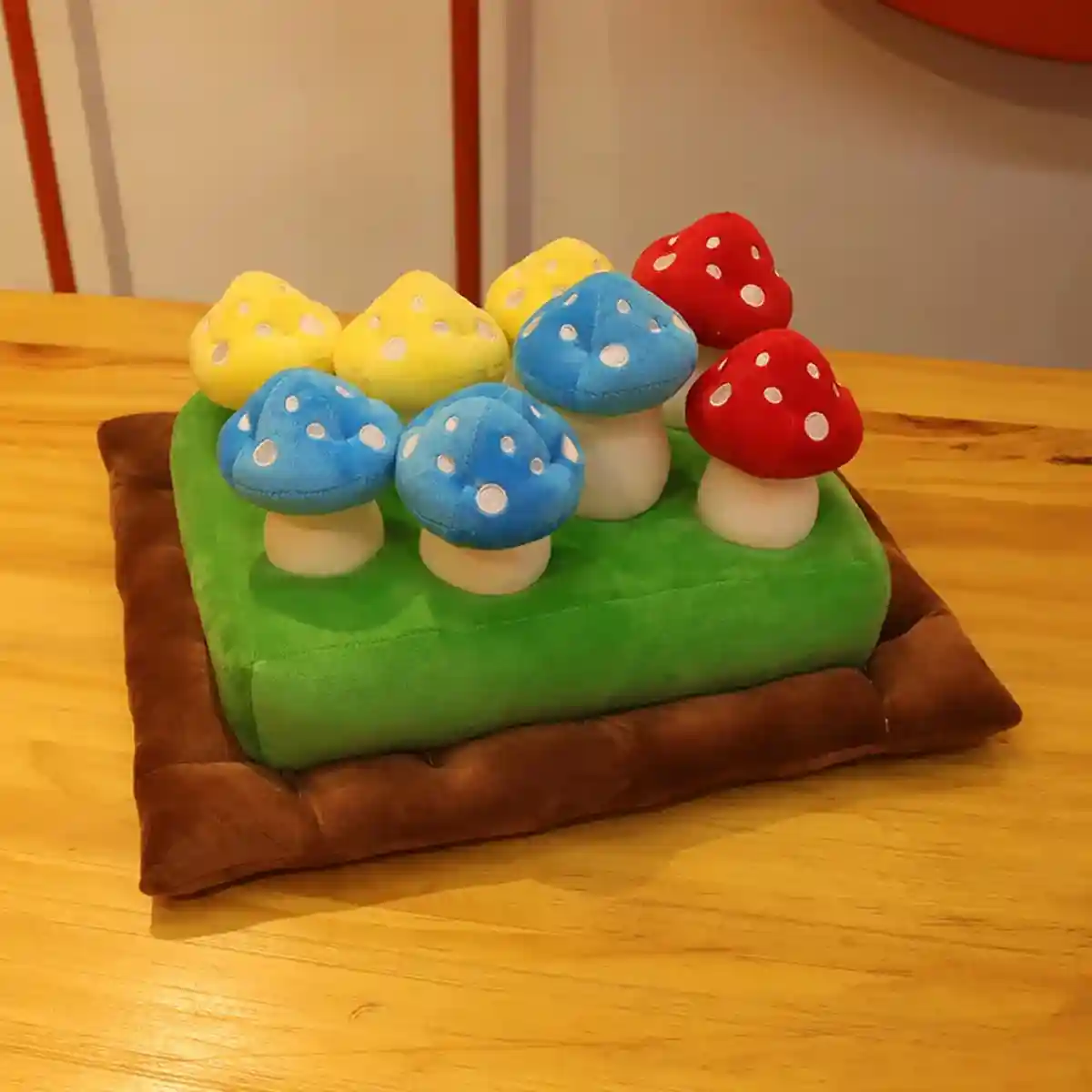 Colourful Mushroom Ground Plush Toy Pet Dog Interactive Educational Grass Toy - Image 3