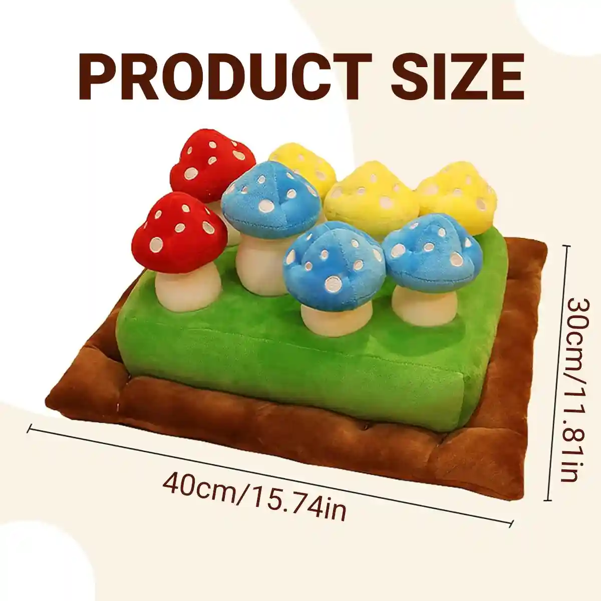 Colourful Mushroom Ground Plush Toy Pet Dog Interactive Educational Grass Toy - Image 4