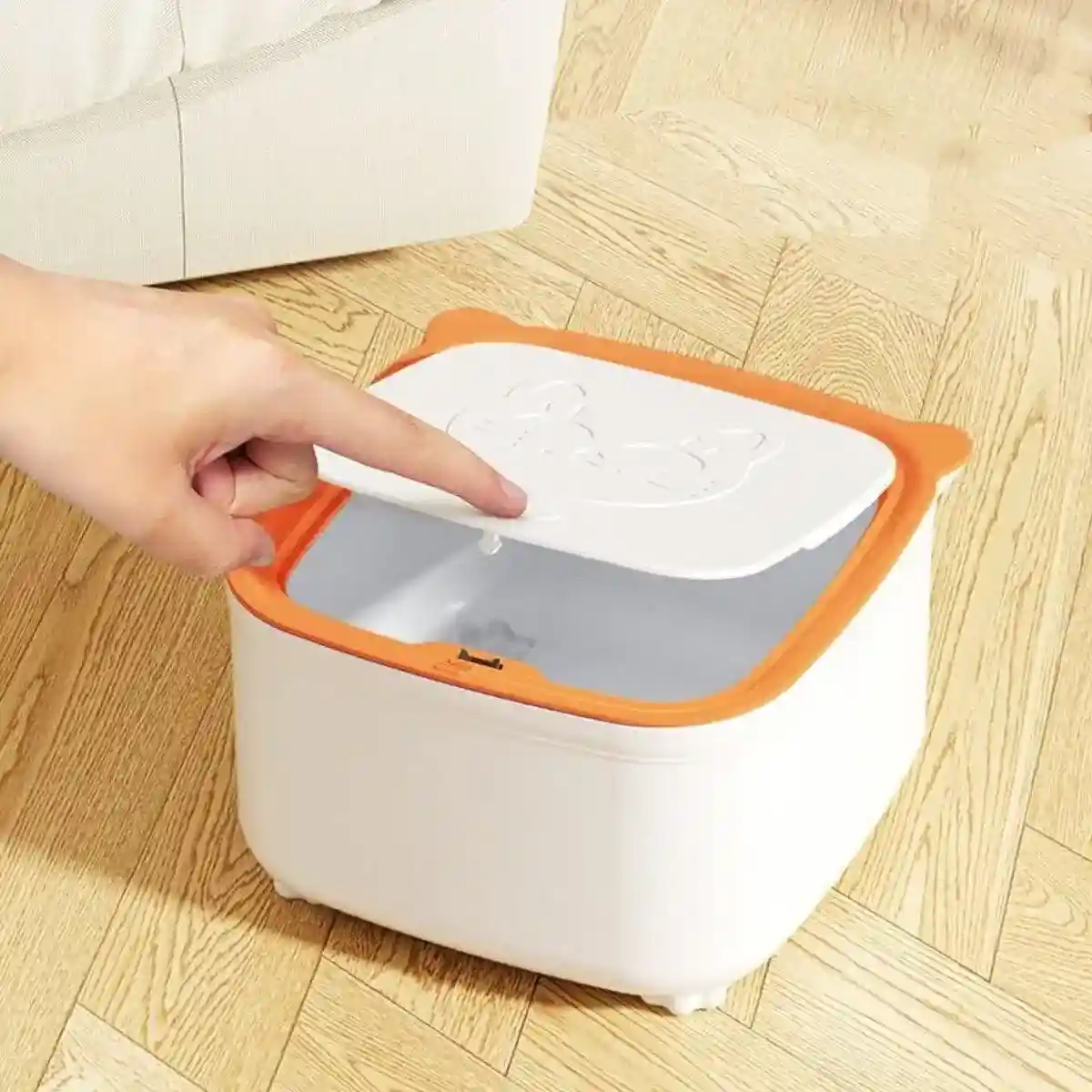 Compact Cat Trash Can with Flip Lid Deodorant & Odor Control Bin - Image 12