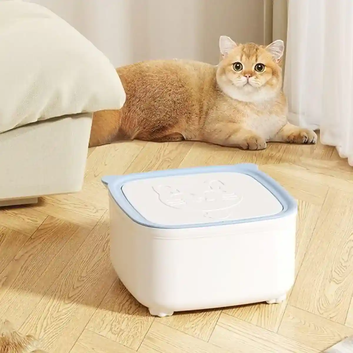 Compact Cat Trash Can with Flip Lid Deodorant & Odor Control Bin - Image 13