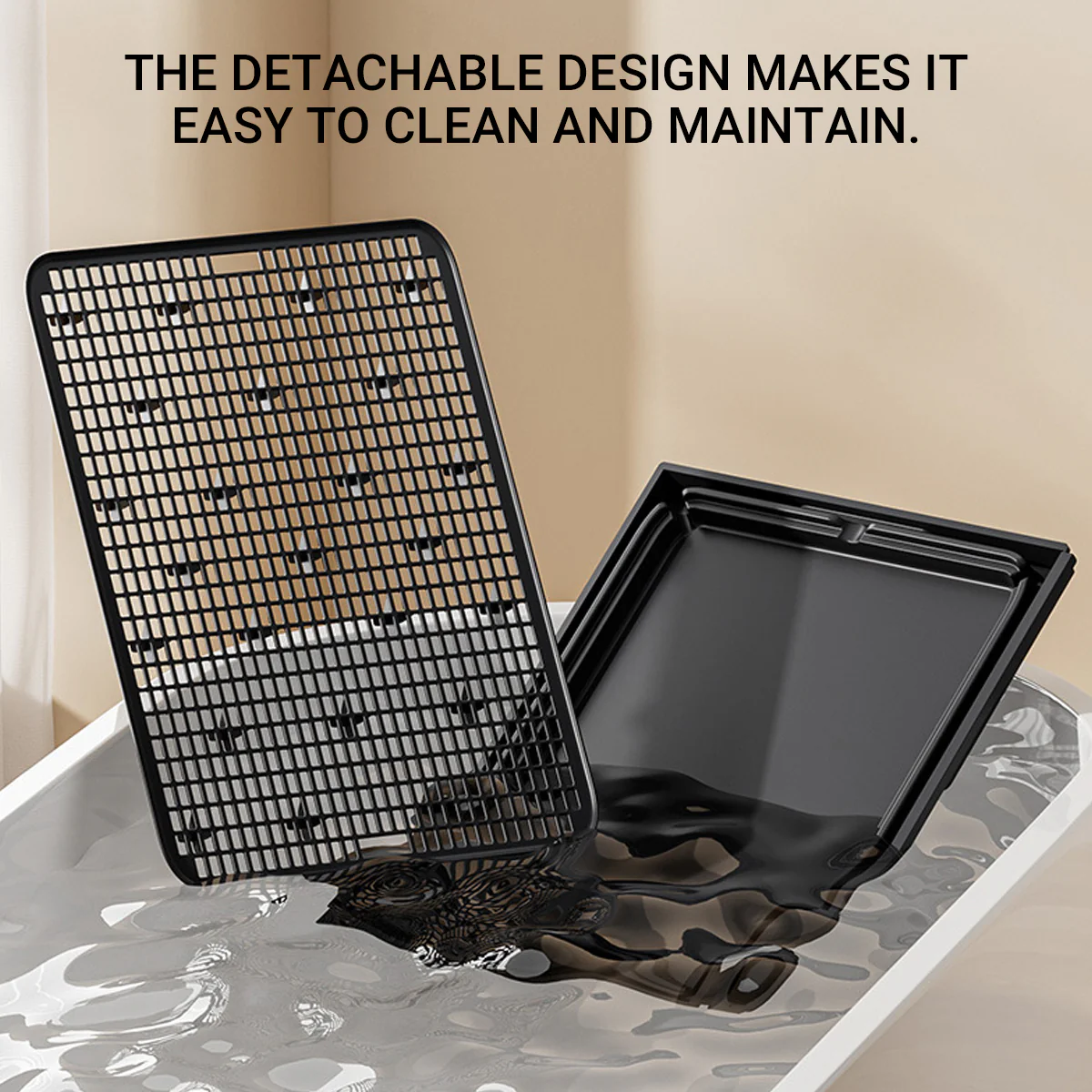 Connectable Dog Toilet Tray With Grid And Training Post - Image 9