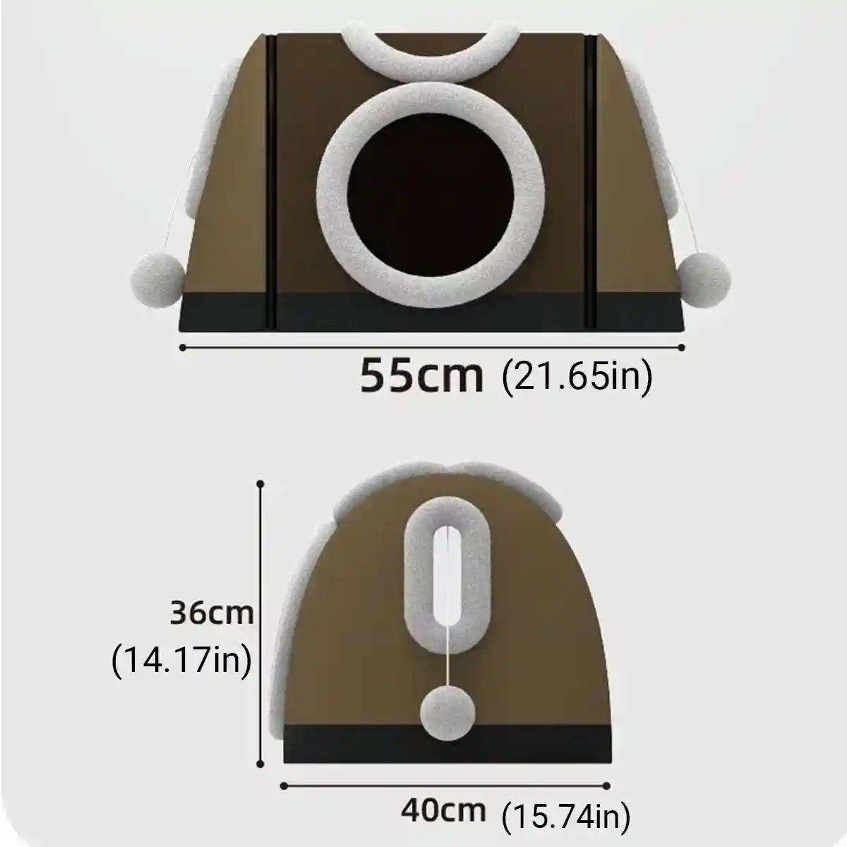 Convertible Cat Bed House Dual-Use Foldable Pet Nest - Image 7