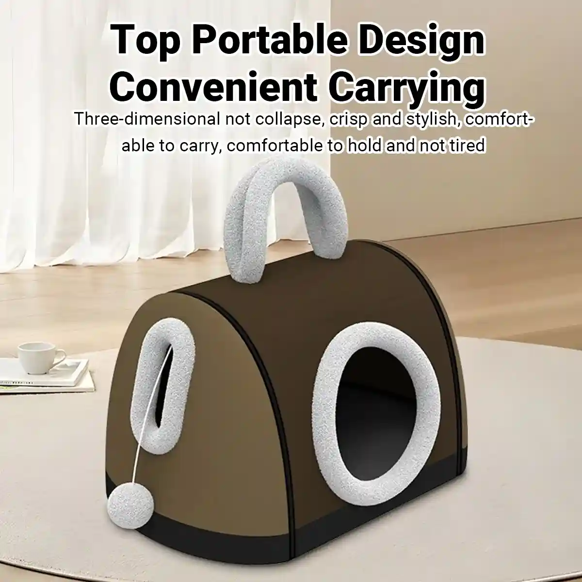 Convertible Cat Bed House Dual-Use Foldable Pet Nest - Image 8