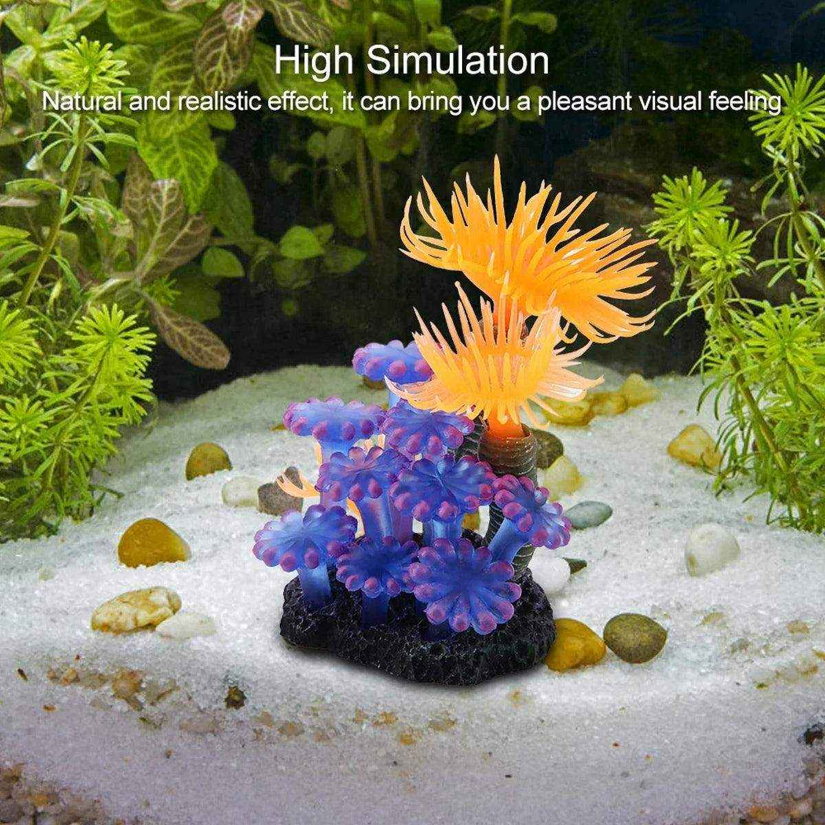 Vibrant Coral Aquarium Decoration Realistic Artificial Anemone for Tanks - Image 9