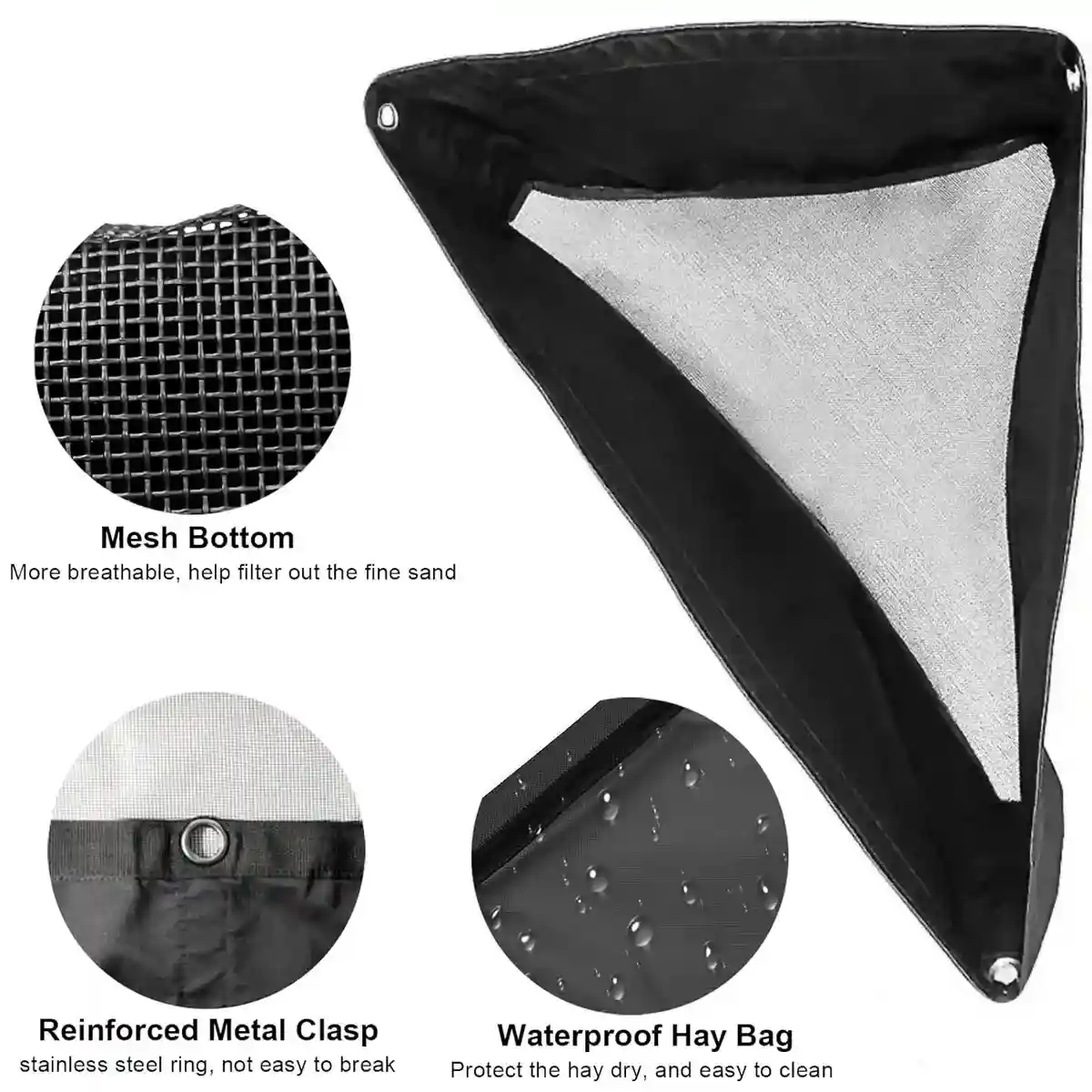 Corner Hay Bag Feeder Durable Hay Nets for Horses & Livestock - Image 9
