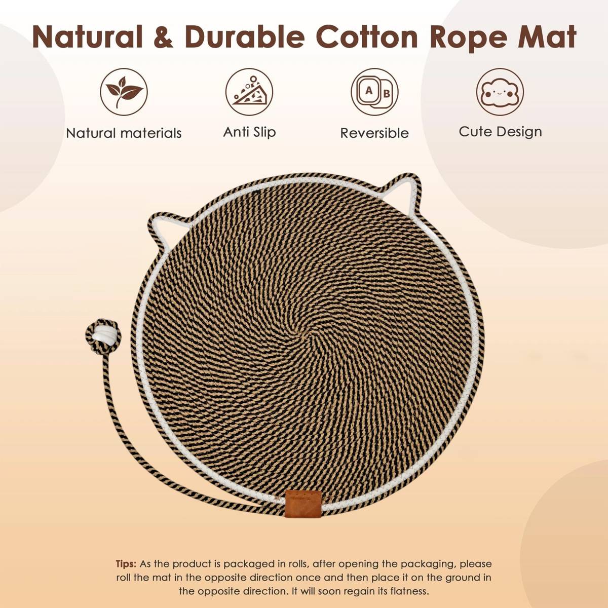 Cotton Rope Cat Scratcher Mat - Image 4