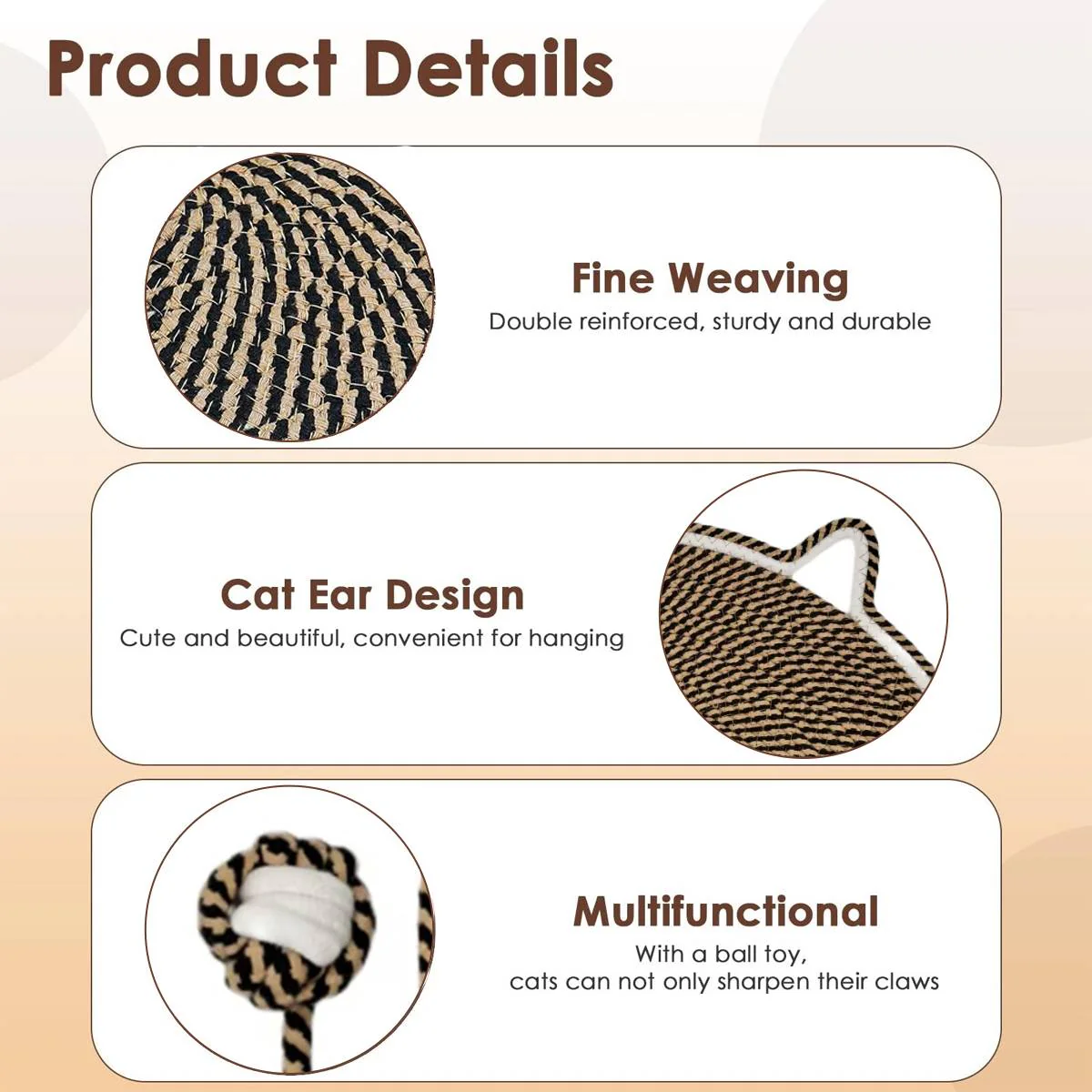 Cotton Rope Cat Scratcher Mat - Image 5