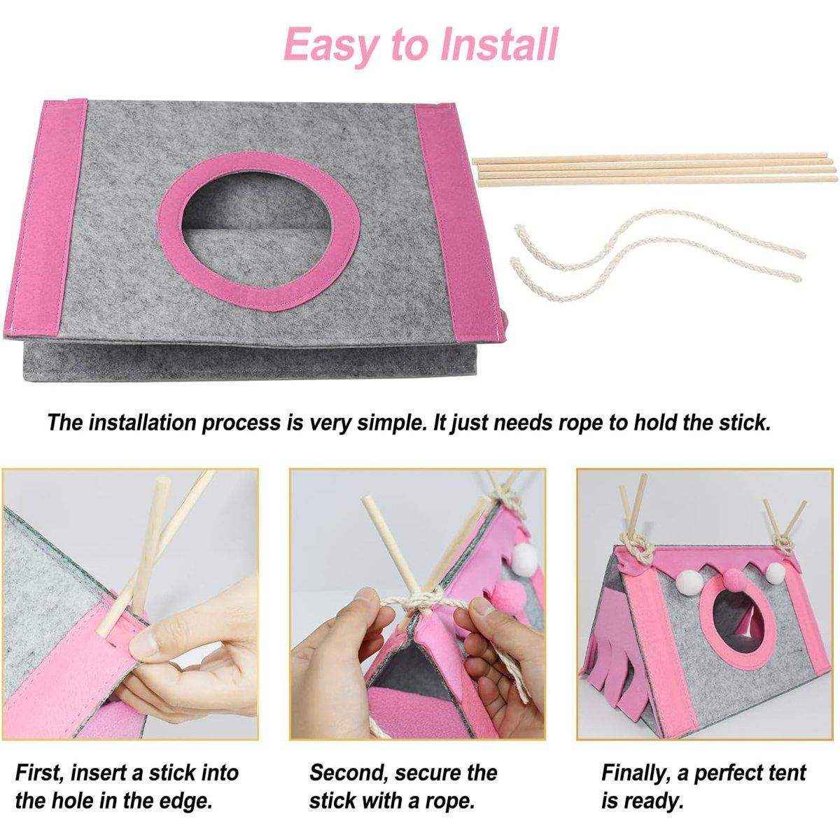 Cozy Hamster Tent - Colorful and Fun Hideaway for Small Pets - Image 10