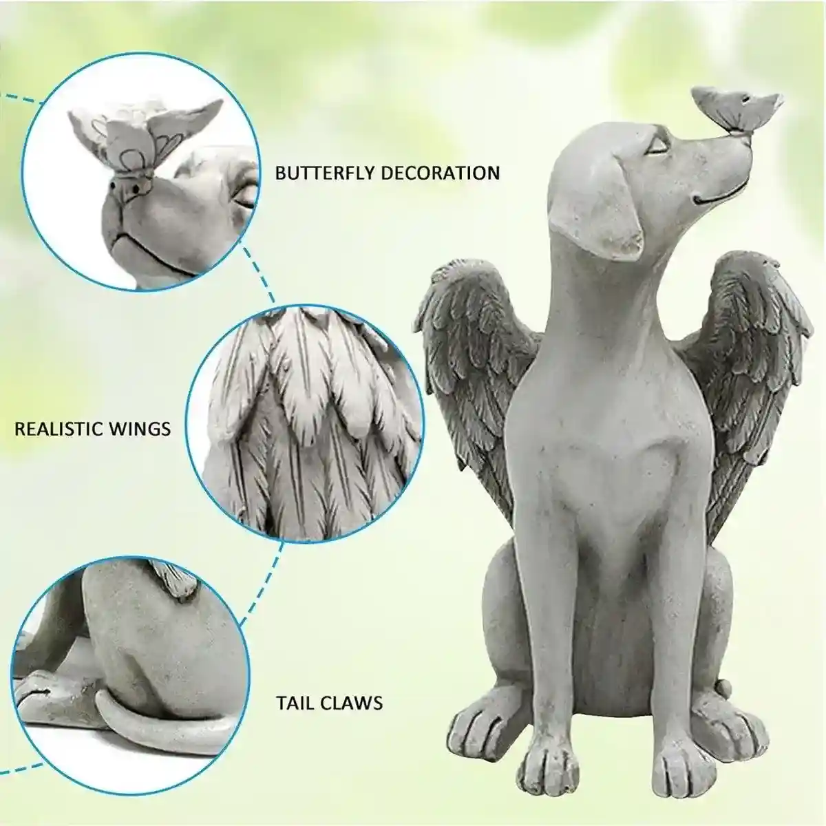 Creative Angel Dog Resin Ornaments Pet Souvenirs Angel Wings - Image 13