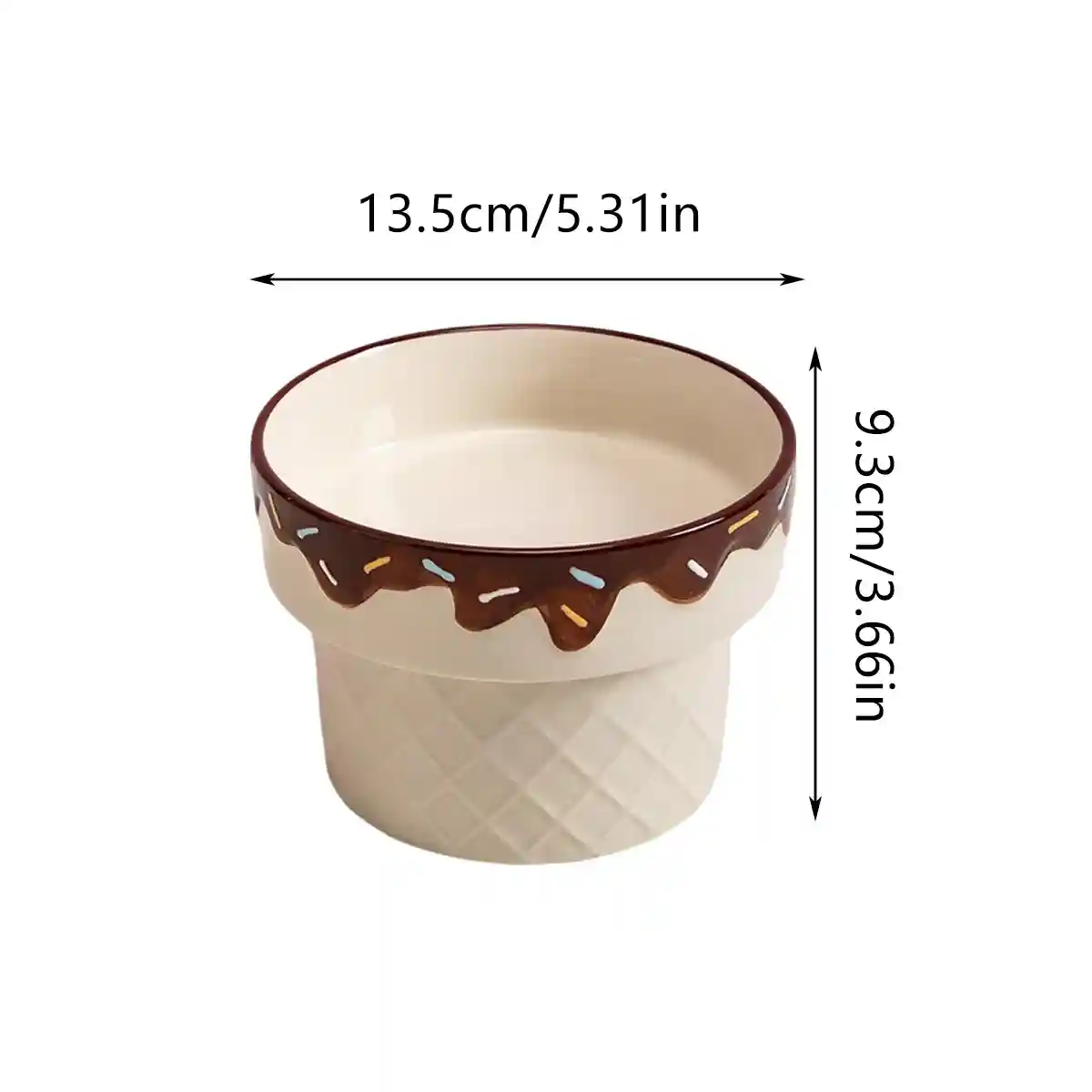 Creative Ice Cream Ceramic Pet Bowl - Image 3