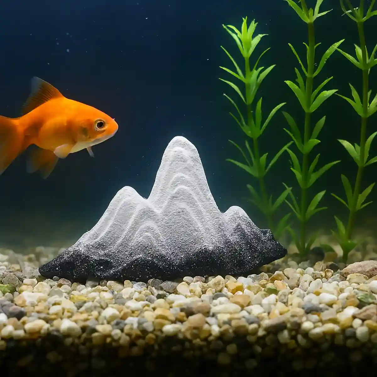 Creative Resin Snow Mountain Aquarium Ornament - Image 13