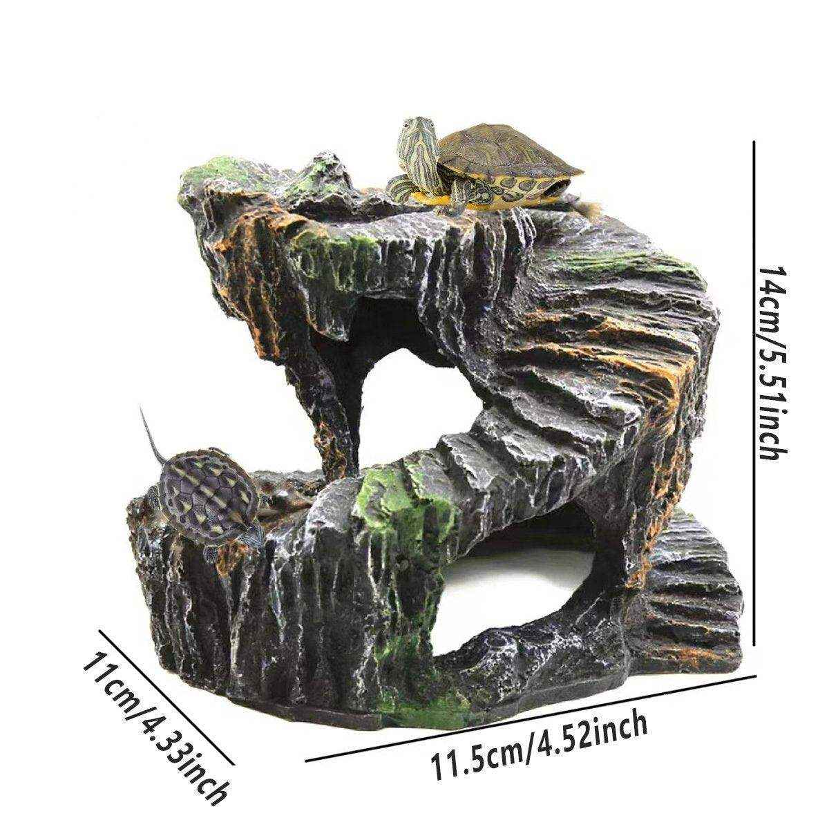 Creative Spiral Turtle Platform Aquarium Turtle Goldfish Escape Resin Crafts Ornaments - Image 7