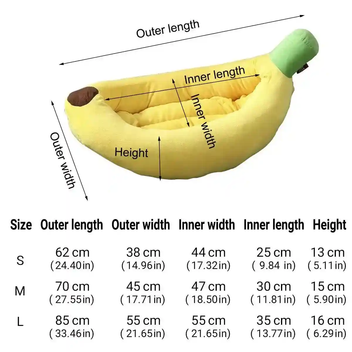Cute Banana Shape Pet Bed Winter Warm Dog Cat Kennel - Image 12