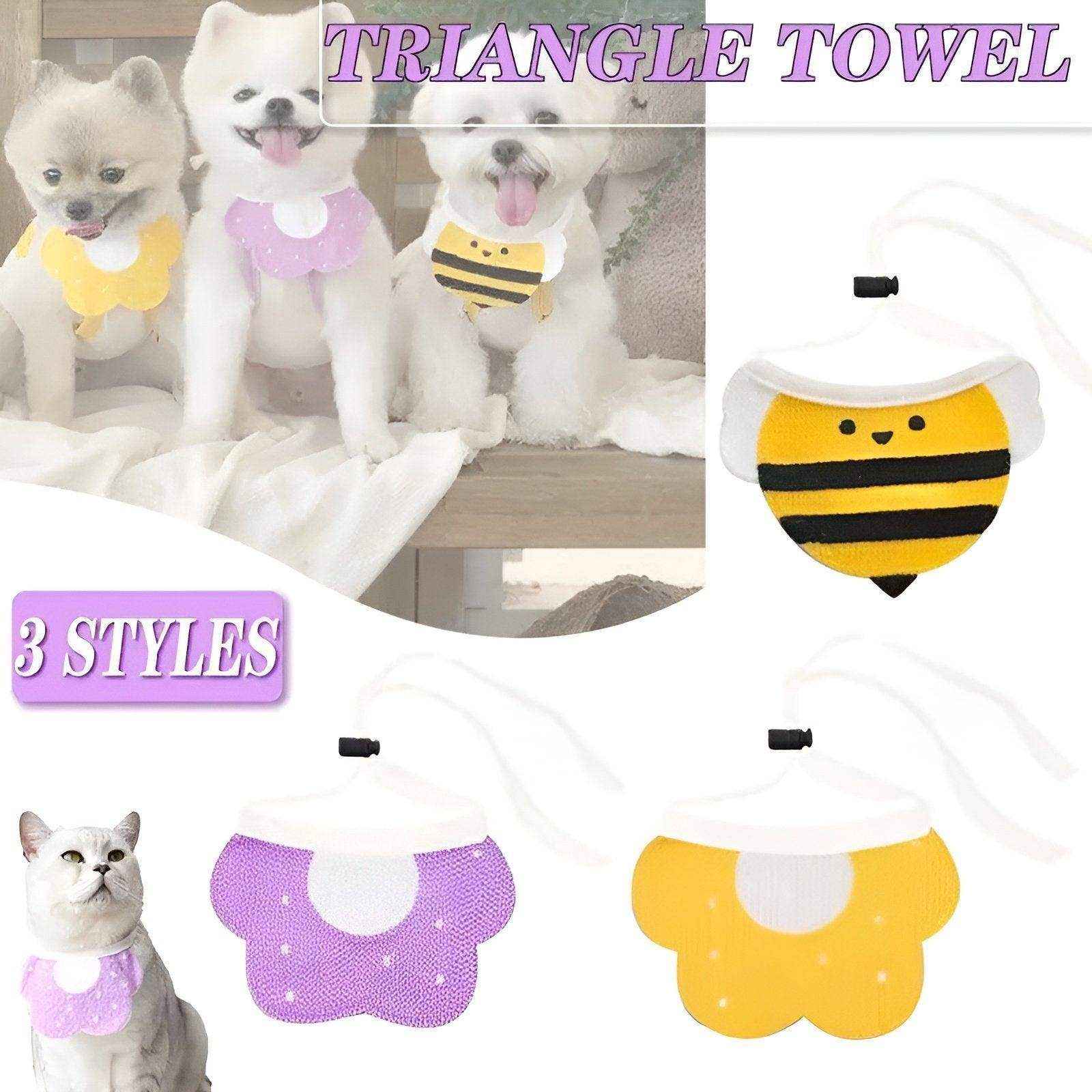 Adorable Dog Bibs with Flower & Bee Design for Stylish Pets