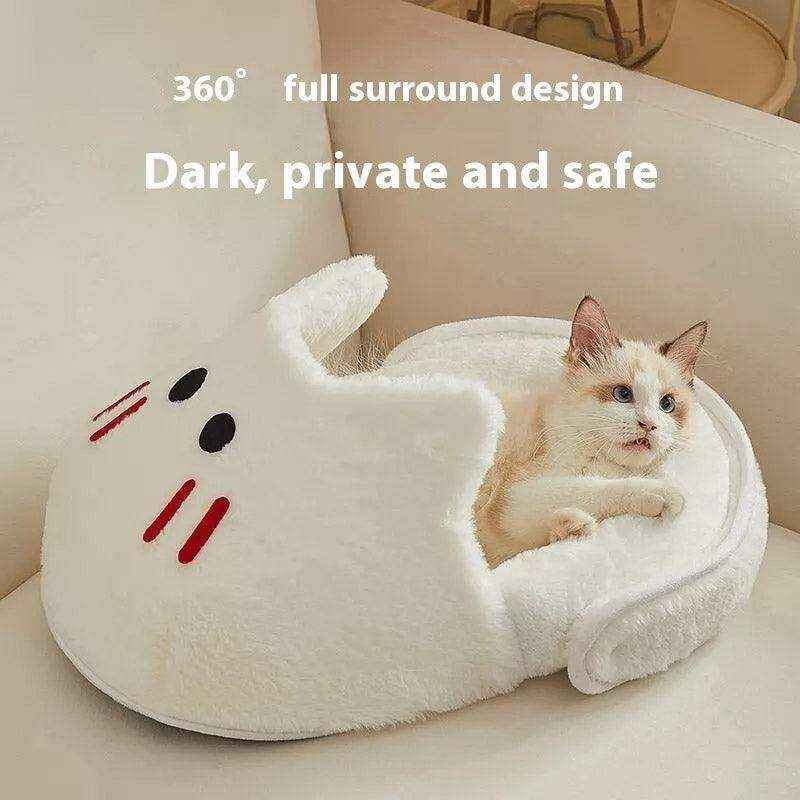 Cute Pet Bed for Cats & Small Dogs Cozy Washable Nest - Image 10
