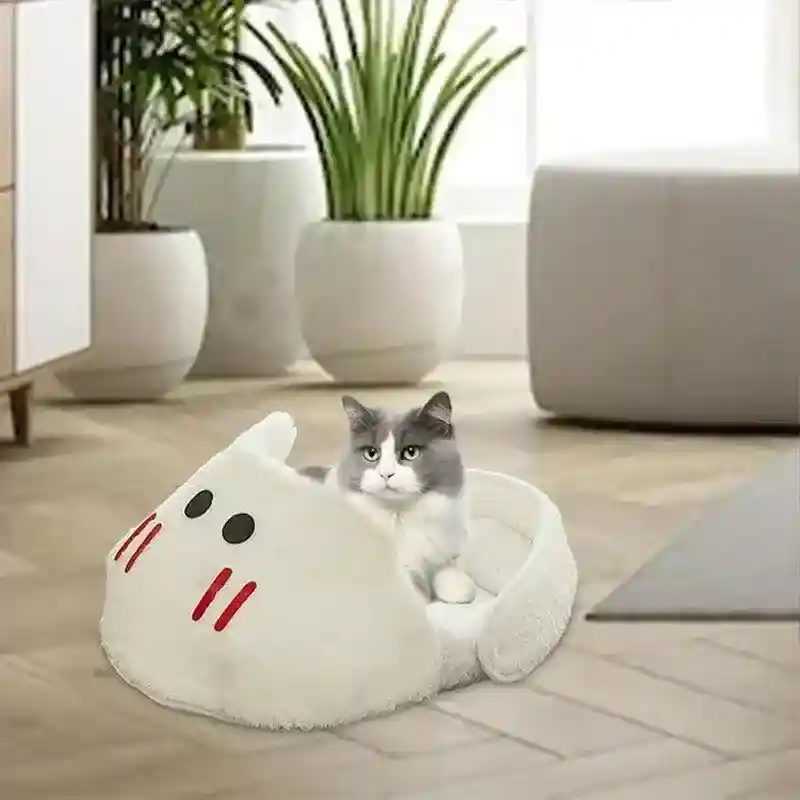 Cute Pet Bed for Cats & Small Dogs Cozy Washable Nest - Image 3