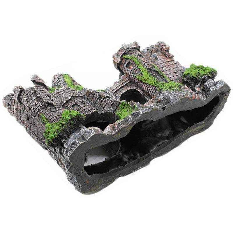 Aquarium Rocks Ancient Castle Tower Aquarium Ornament 17*6*13cm - Image 8