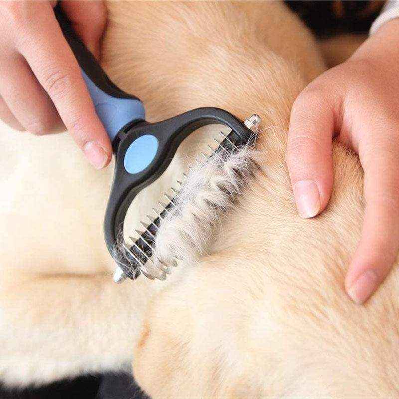 Versatile Deshedding Brush for Dogs & Cat Comb with Massage Gloves - Image 4