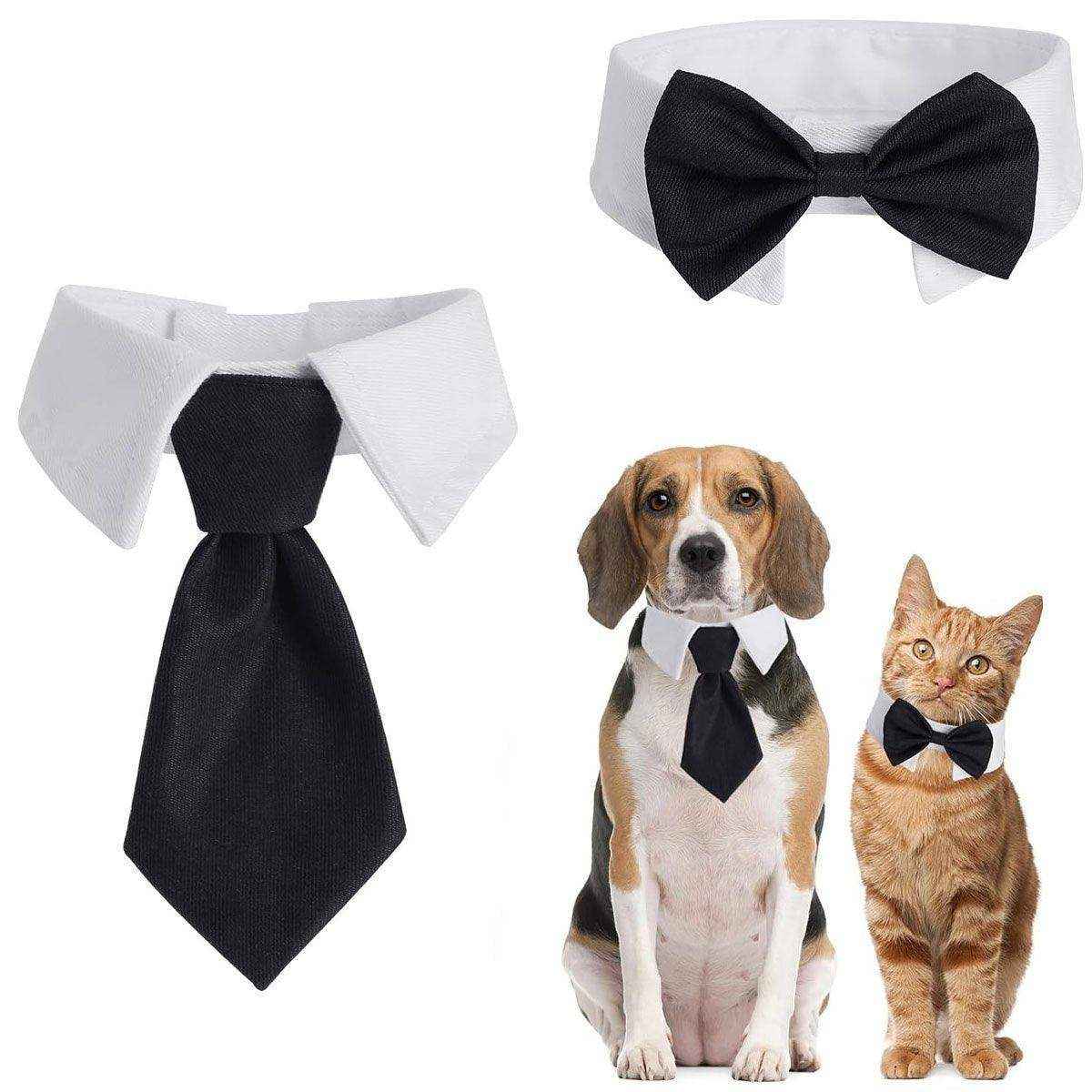 Designer Dog Collars & Designer Cat Collar Set Bow Tie and Necktie Design - Image 10