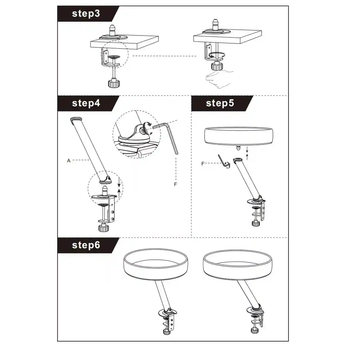 Adjustable Desktop Cat Bed for Table Edge Clamp-On Flannel Cat Lounge - Image 9