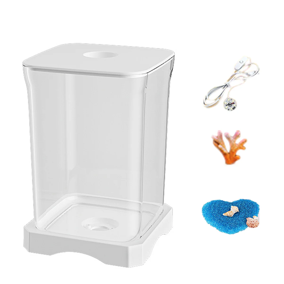 Desktop Fish Tank With LED Light - Image 2