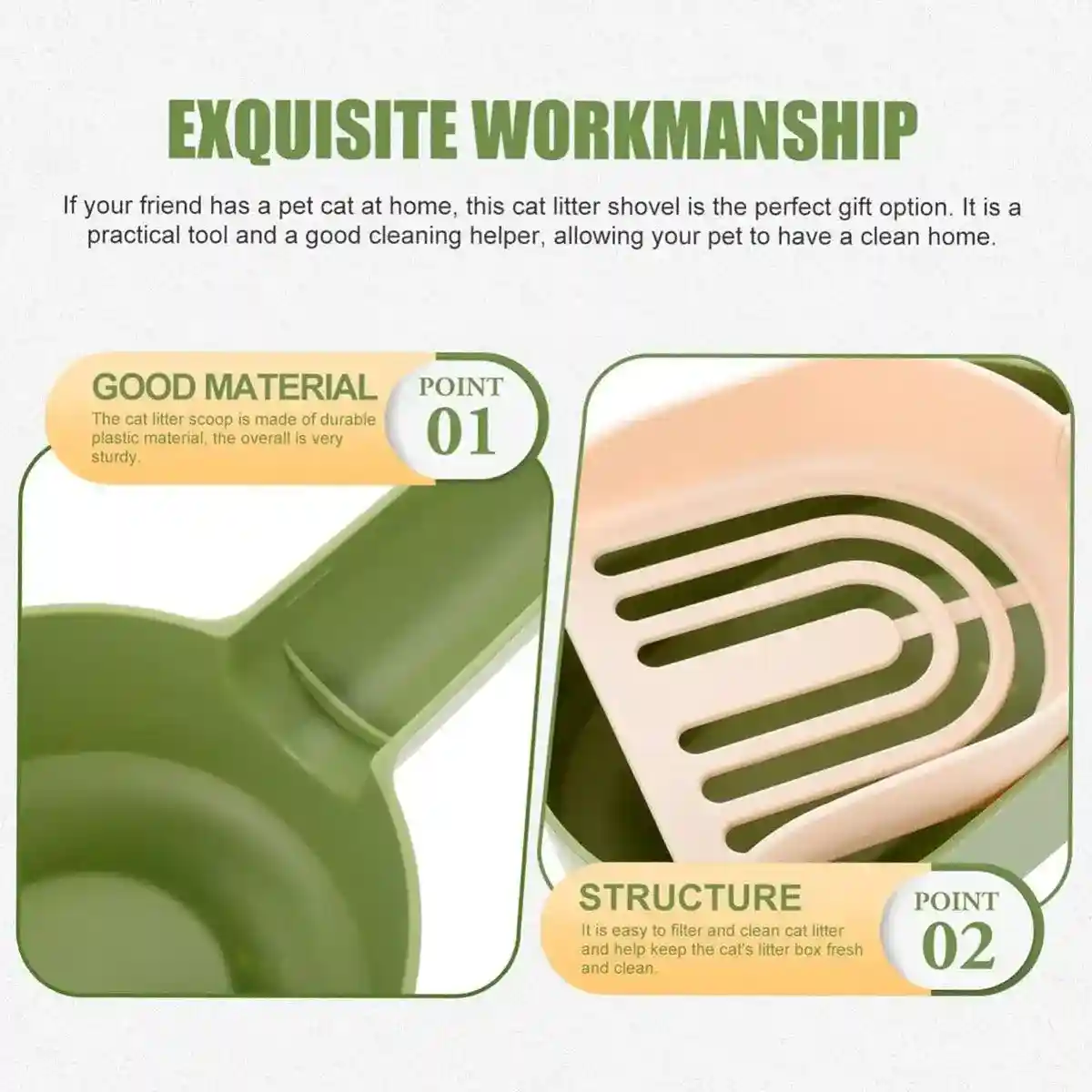 Detachable Cat Litter Scoop With Base Container For Easy Cleaning - Image 18
