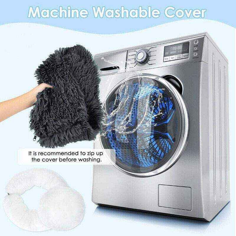 Dog Cat Pet Calming Bed Washable Warm Soft Plush Round - Image 7