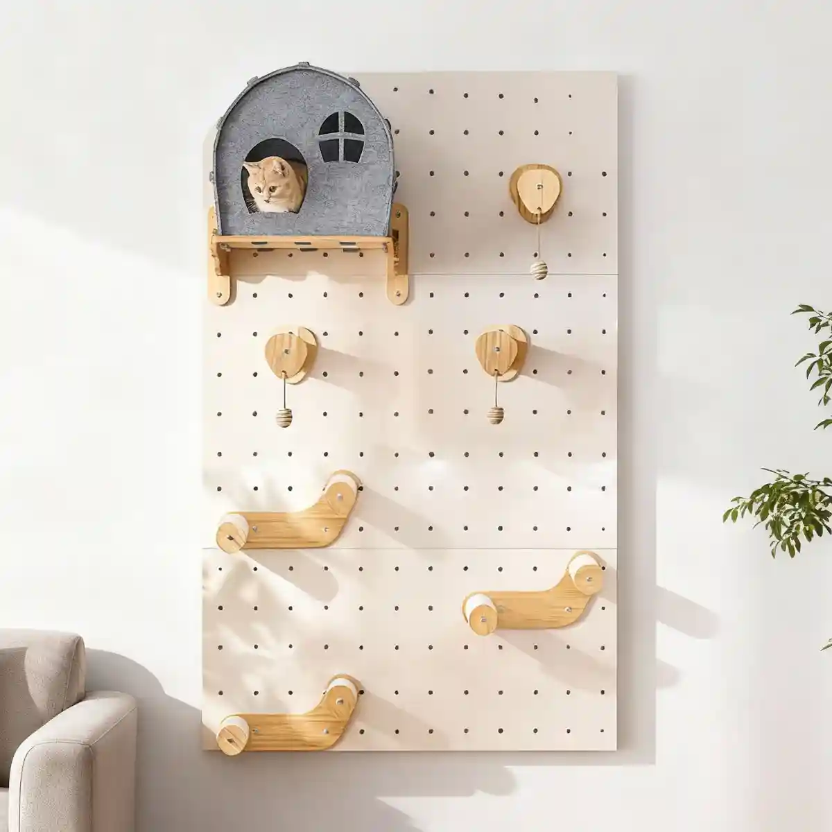 DIY Pegboard Cat Climbing Frame - Image 13