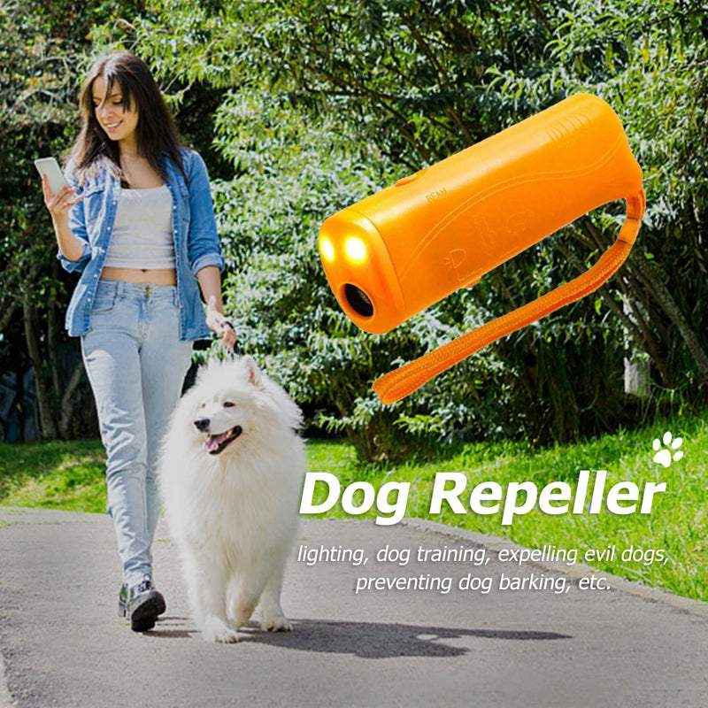 Ultrasonic Dog Repeller Deterrent Device Handheld Dog Chaser with LED Flashlight - Image 10